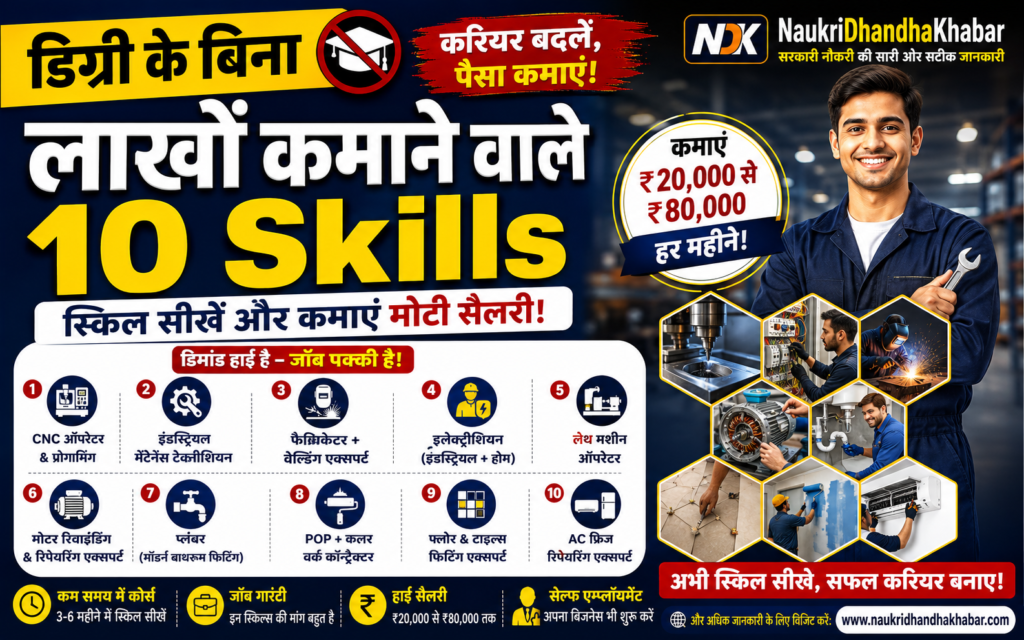 डिग्री के बिना लाखों कमाने वाले 10 Skills