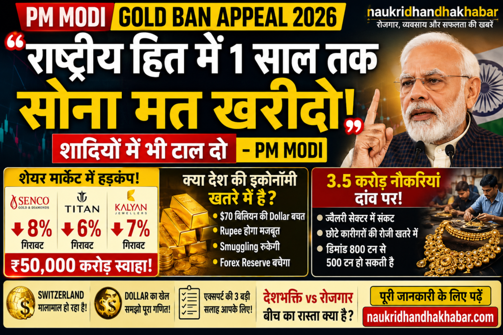 PM Modi Gold Ban Appeal 2026 thumbnail – प्रधानमंत्री नरेंद्र मोदी का बयान “1 साल तक सोना मत खरीदो”