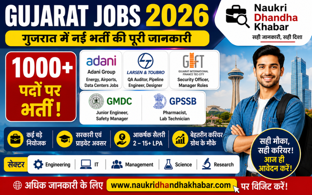 Gujarat Jobs 2026: Powerful Hiring Boom in Top Companies & Government Sectors