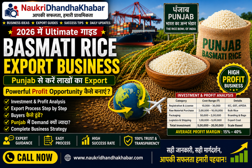 Basmati Rice Export Business: Ultimate गाइड – Powerful Profit Opportunity कैसे बनाएं