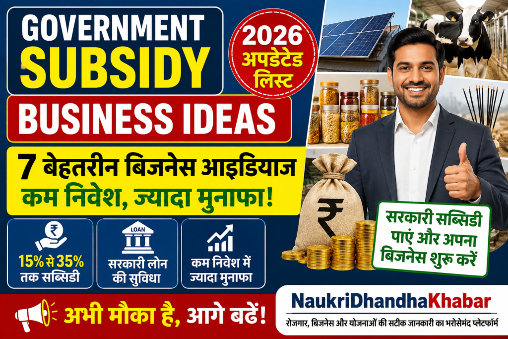Ultimate Guide: Government Subsidy Business Ideas Se Kamaye Lakhon (2026 Updated List)