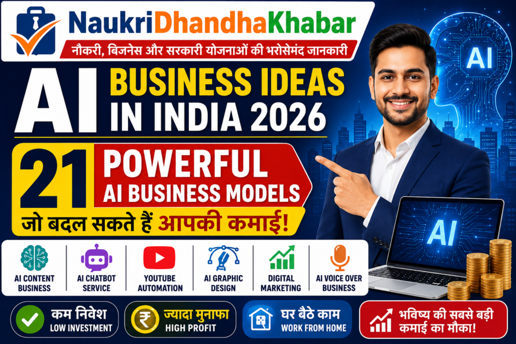 AI Business Ideas in India 2026: 21 Powerful AI Business Models
