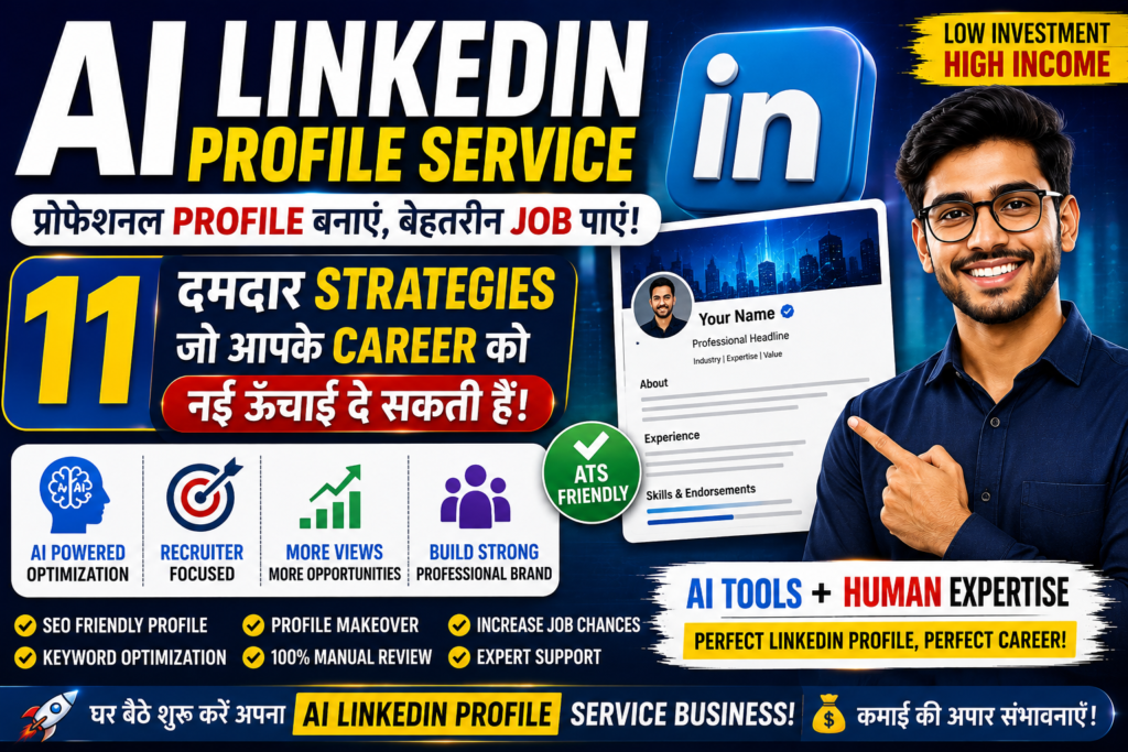 AI LinkedIn Profile Service: 11 दमदार Strategies जो Career को नई ऊंचाई दे सकती हैं या Opportunities खोने से बचा सकती हैं